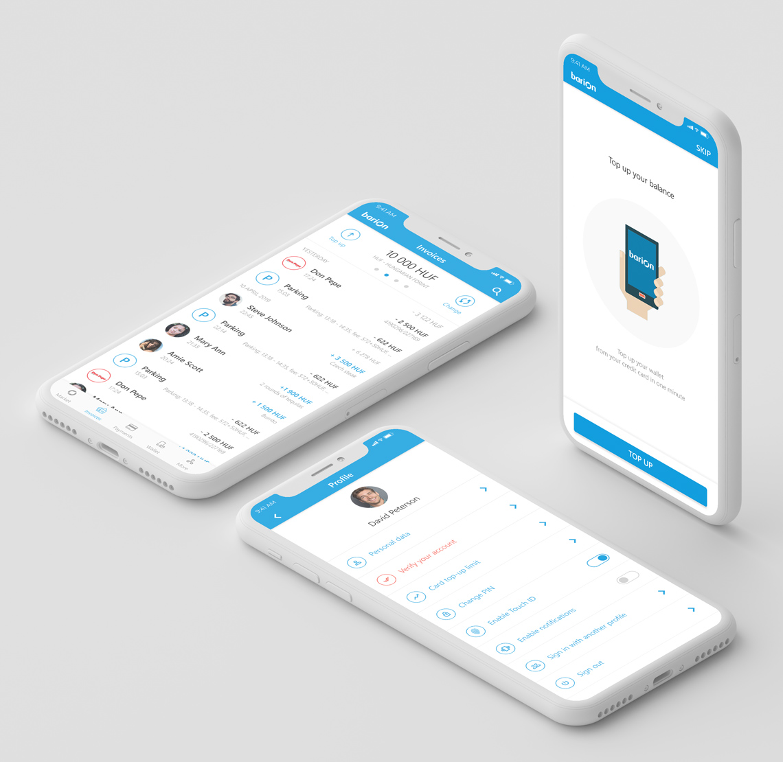 Barion Mobile App - DigitalSkin Design